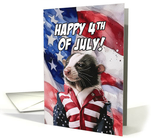 Happy 4th of July Skunk card (1774478)