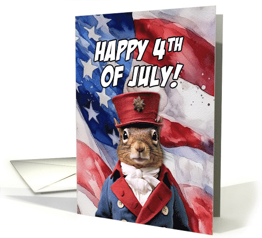 Happy 4th of July Red Squirrel card (1774484)