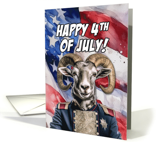 Happy 4th of July Bighorn Sheep card (1774488)