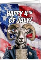 Happy 4th of July Bighorn Sheep card
