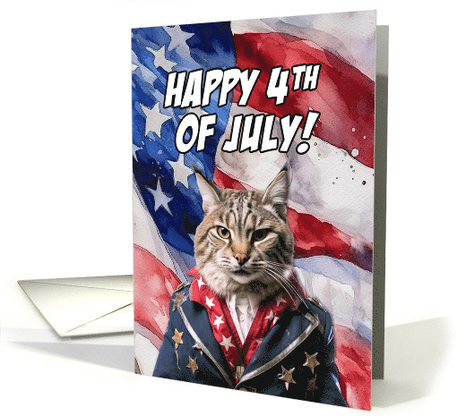 Happy 4th of July Bobcat card (1774490)