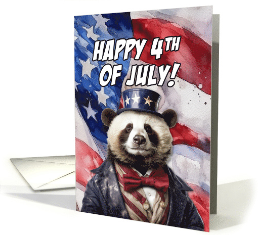 Happy 4th of July Panda Bear card (1774494)