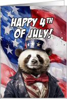 Happy 4th of July Panda Bear card