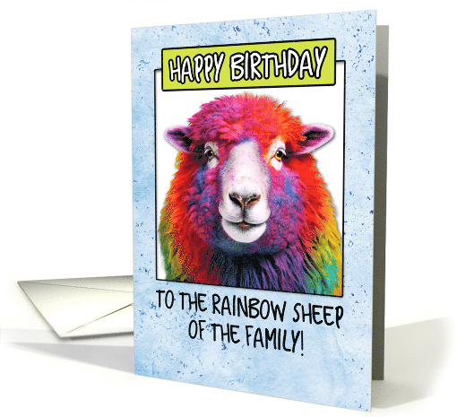Happy Birthday Rainbow Sheep card (1774518)