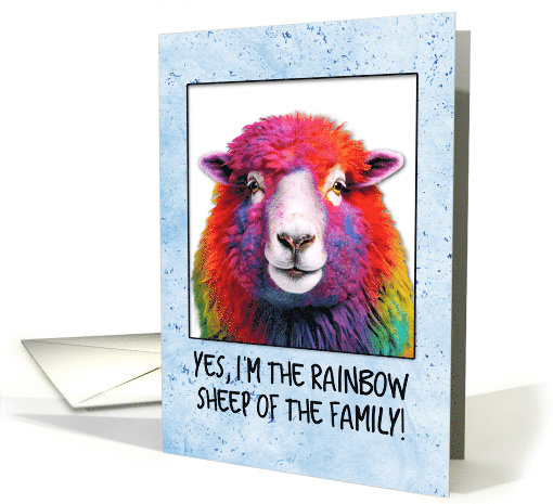 Coming Out Rainbow Sheep card (1774520)