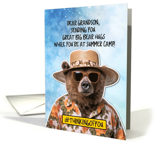 Grandson Summer Camp Bear Hugs card (1774564)
