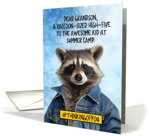Grandson Summer Camp Raccoon card (1774572)