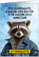 Granddaughter Summer Camp Raccoon card