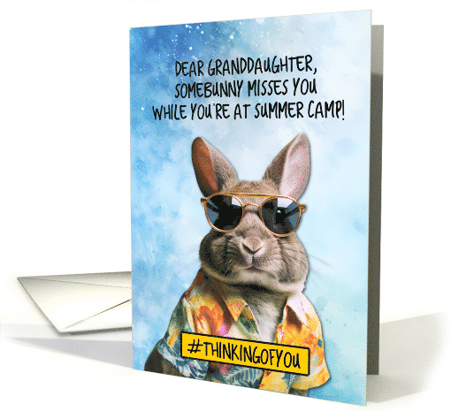 Granddaughter Summer Camp Bunny card (1774576)