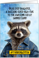 Step Daughter Summer Camp Raccoon card