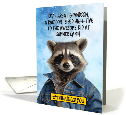 Great Grandson Summer Camp Raccoon card (1774758)