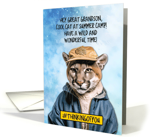 Great Grandson Summer Camp Cougar card (1774802)