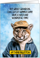 Great Grandson Summer Camp Cougar card
