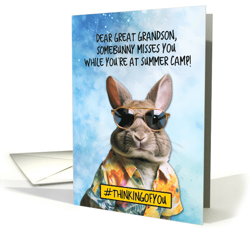 Great Grandson Summer Camp Bunny card (1774842)