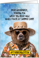 Grandniece Summer Camp Bear Hugs card