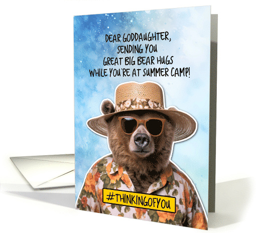 Goddaughter Summer Camp Bear Hugs card (1774918)