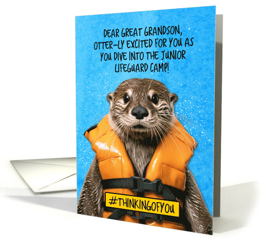 Great Grandson Junior Lifeguard Camp Otter card (1775058)