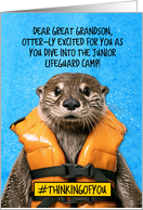 Great Grandson Junior Lifeguard Camp Otter card