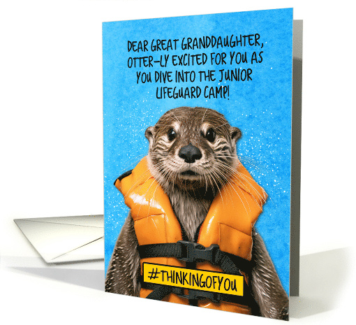 Great Granddaughter Junior Lifeguard Camp Otter card (1775060)