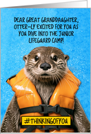 Great Granddaughter Junior Lifeguard Camp Otter card