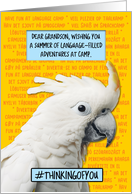 Grandson Language Camp Cockatoo card