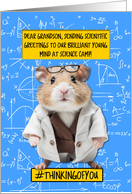 Grandson Science Camp Hamster card