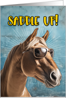Saddle Up Equestrian Camp Sunglasses Horse card