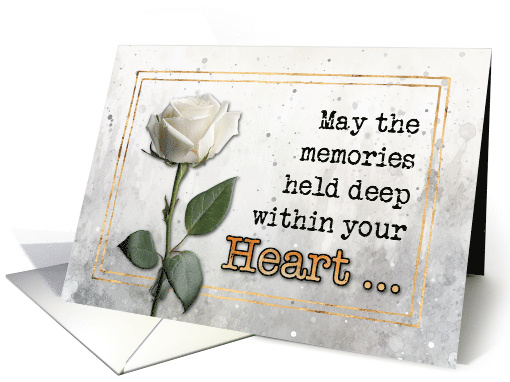 Sympathy White Rose May the Memories card (1776068)