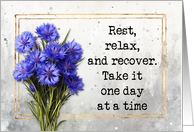 Get Well Blue Cornflower card