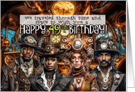 49 Years Old Steampunk Birthday card