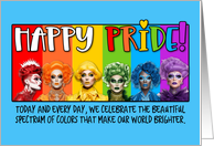 Drag Queens Happy Pride Rainbow card