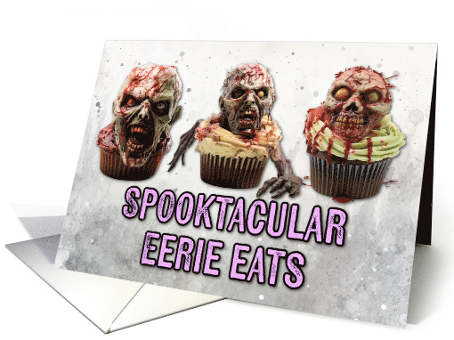 Eerie Eats Zombie Cupcakes Halloween card (1777274)