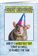 Happy Birthday on World Rat Day card