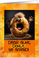 Aunt Scary Donut Halloween Birthday card