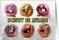 Scary Donut Halloween card