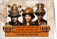 Steampunk People Thanksgiving Limerick card