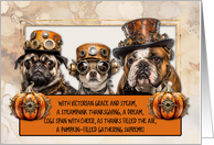 Steampunk Dogs Thanksgiving Limerick card