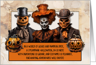 Steampunk Jack O’ Lantern Halloween Limerick card