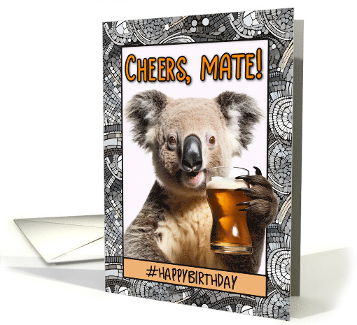 Happy Birthday Cheers Koala with Beer card (1779084)