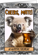 Retirement Cheers Koala with Beer card