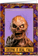 Halloween Pumpkin Zombie card