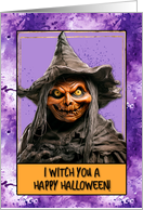 Halloween Pumpkin Witch card