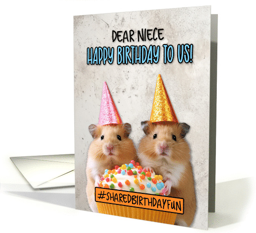 Niece Shared Birthday Cupcake Hamsters card (1779202)