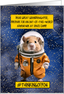 Great Granddaughter Space Camp Hamster card