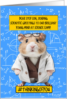 Step Son Science Camp Hamster card