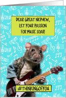 Great Nephew Music Camp Rat card