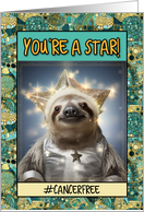 Cancer Free Congrats Star Sloth card