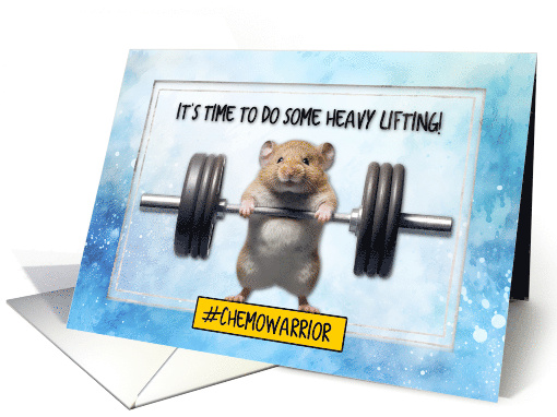 Chemo Warrior Encouragement Weight Lifter Mouse card (1780180)