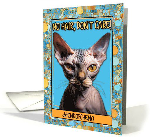 End of Chemo Congratulations Hairless Sphynx Cat card (1780218)