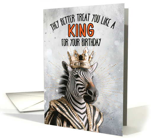 Birthday Zebra King card (1780282)